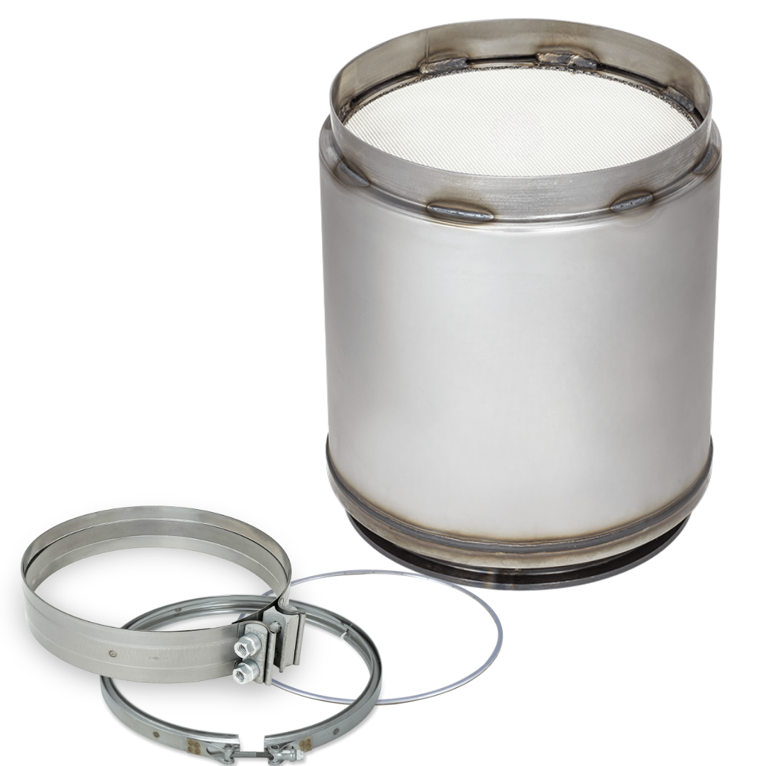 Diesel Particulate Filter DPF with Clamps and Gaskets Compatible with Detroit Diesel DD13, DD15 Replaces A6804910494, 6804910494, A000490369, A0004903692, A6804903692, EA6804910494