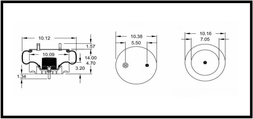 Trailer Air Spring Bag & Air Suspension Compatible With W01-358-8729, 1R13-130, 10 10B-13 S 513, 202796