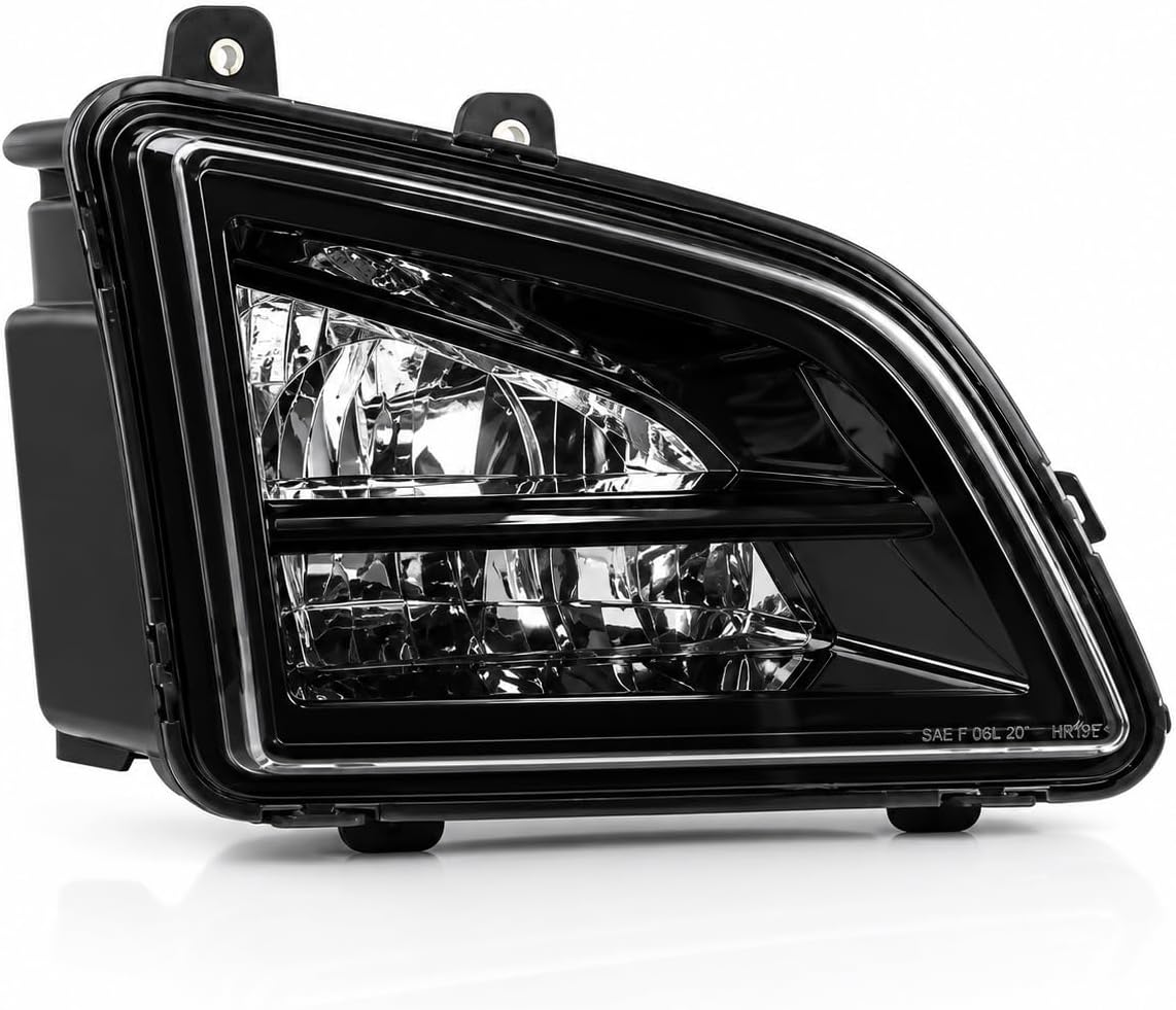Fog Light LED Lamp Compatible with Volvo VNL 2018-2024 Trucks DOT Approved High/Low Beam Clear Lens Driver-Left Side