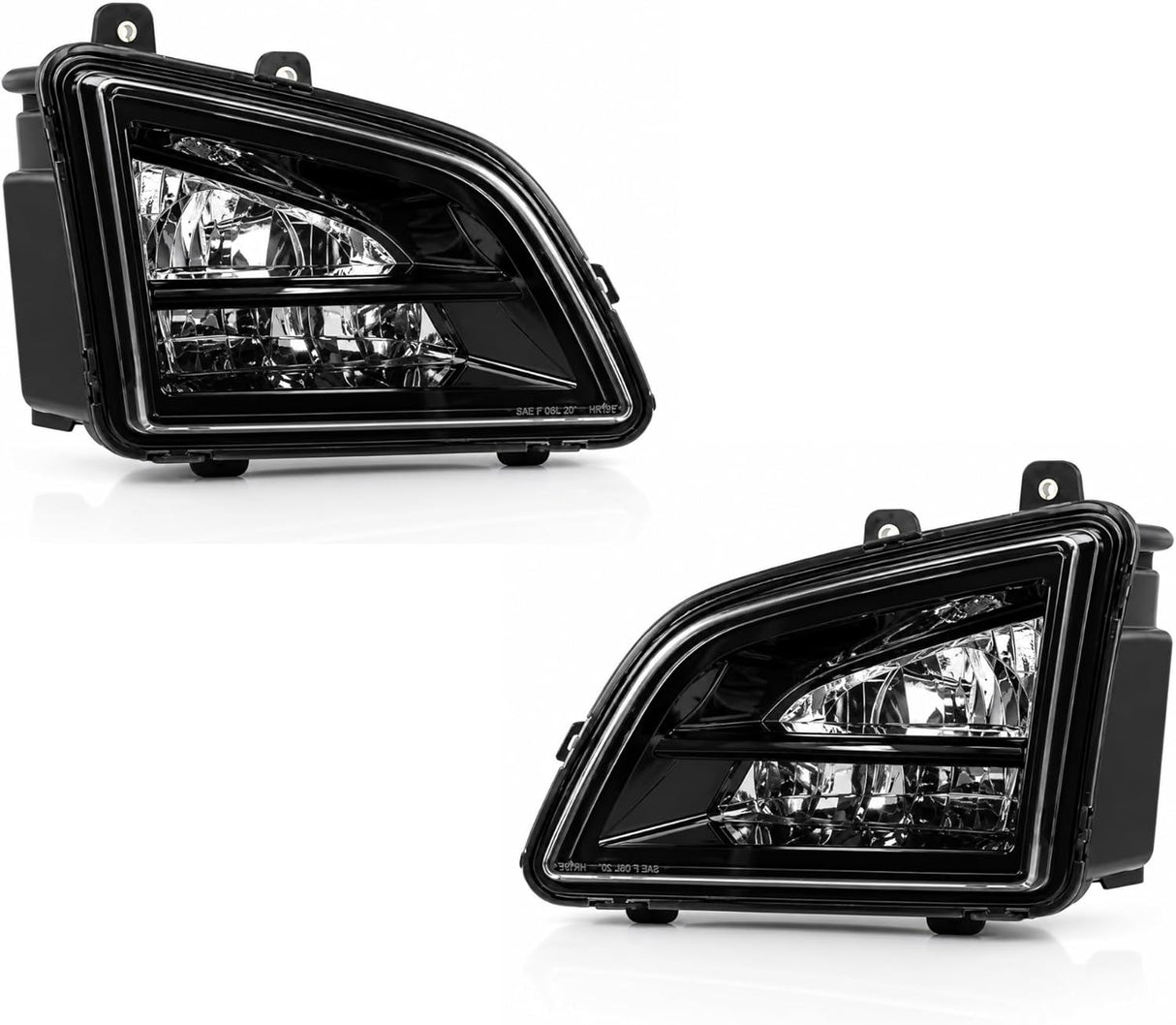 Fog Light LED Lamp Compatible with Volvo VNL 2018-2024 Trucks DOT Approved High/Low Beam Clear Lens - Set