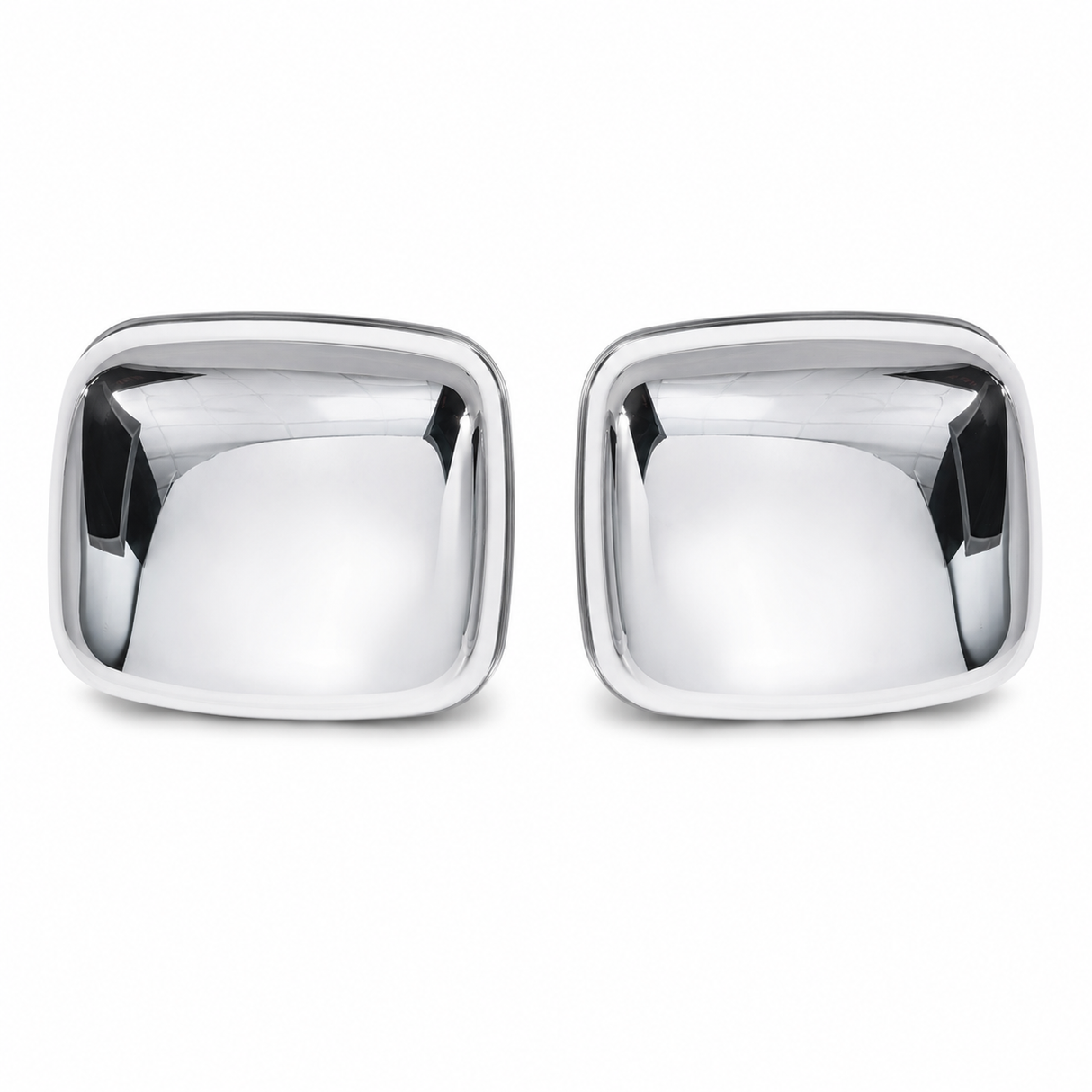 Chrome Hood Mirror Cover Set Compatible with Freightliner Cascadia Trucks 2008-2017, Driver and Right Side