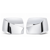 Chrome Hood Mirror Cover Set Compatible with Volvo VNL Models, 2004-2017, Driver and Right Side