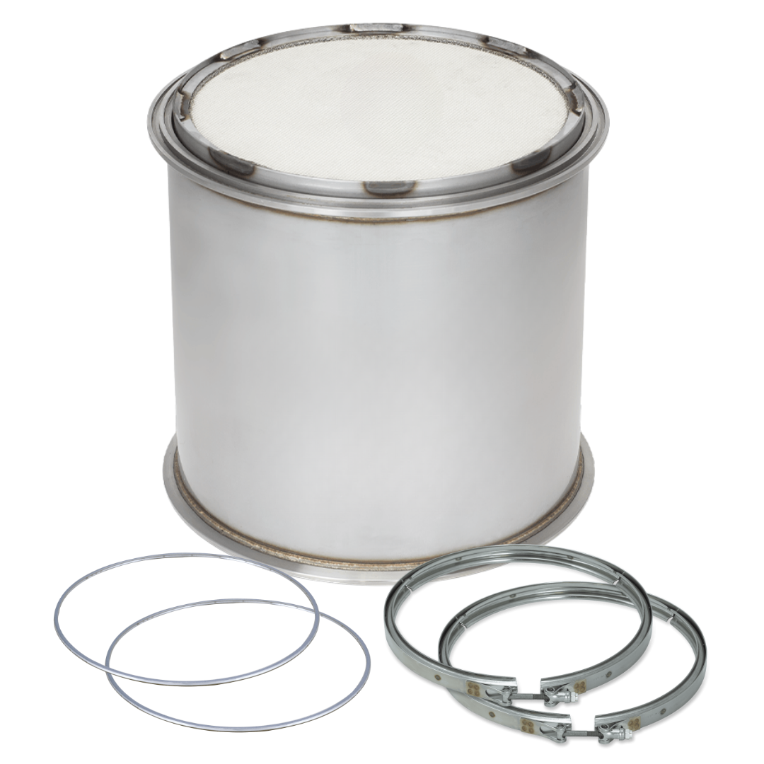 Diesel Particulate Filter DPF with Clamps and Gaskets Compatible with Mack - Volvo D11, D13, MP7, MP8 Replaces 2276198, 21393279, 21395827, 21471269, 22342601, 22761989, 85124653