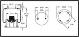 2 Pack Trailer Air Spring Bag & Air Suspension Compatible with Hendrickson Replacing Part Numbers 9082, W01-358-9082, W01-358-9083, 57QL310, S-4041 S-11651, S-2066, C-2066, C-11651, 1R12-092, 1R12-093