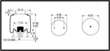 4 Pack Trailer Air Spring Bag & Air Suspension Compatible With W01-358-9921, 1R12-502, AS-0090, 905-57-117