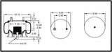 4 Pack Trailer Air Spring Bag & Air Suspension Compatible With W01-358-9039, S-2064, S-11650, 1R12-095