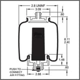 2 Pack Cabin Sleeper Air Spring Bag & Cab Air Suspension Compatible with Freightliner Cascadia, Columbia, Century Class ST TruckS Replacing Part Numbers 7215, W02-358-7215, 18-52651-000, 7215