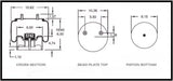 4 Pack Trailer Air Spring Bag & Air Suspension Compatible With Hendrickson AAT 23K Models Intraax & Van Traax Replacing Part Numbers 8709, 8751, W01-358-8709, S-20900, S-21800, C-21800