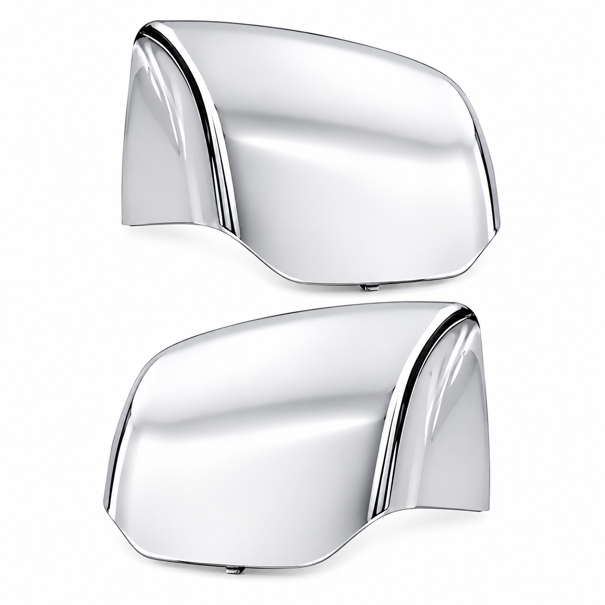 Chrome Hood Mirror Cover Set Compatible with Kenworth T680 Trucks, Driver and Passenger Side