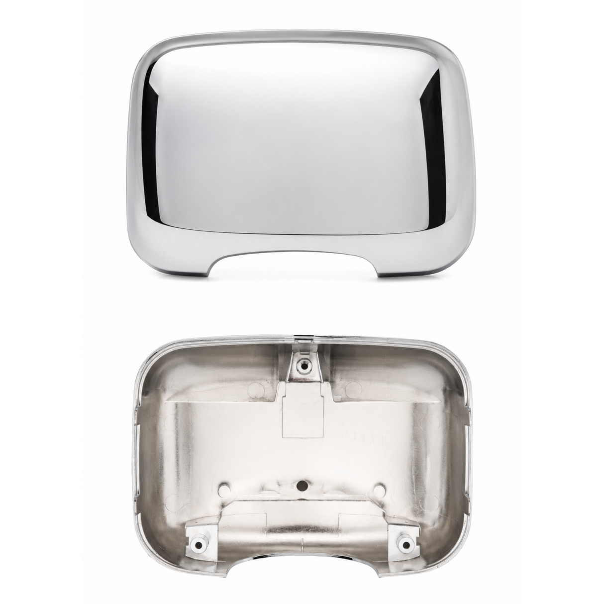 Chrome Hood Mirror Cover Set Compatible with Freightliner Cascadia Trucks 2008-2017, Driver and Right Side