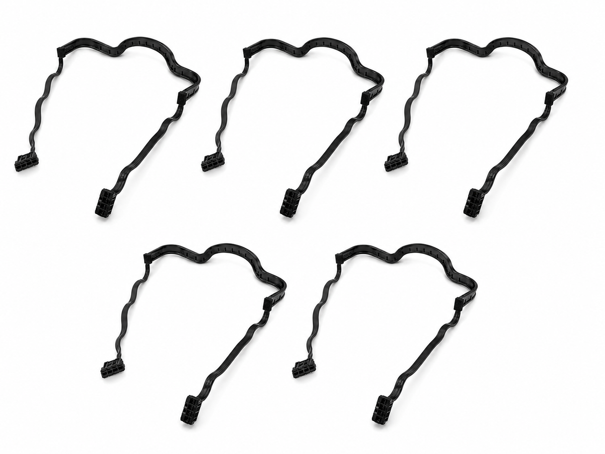5 Pack Valve Cover Spacer - Timing Gear Cover Gasket Compatible with Volvo D13, Mack MP8 Engine 22777560 21383310 831128